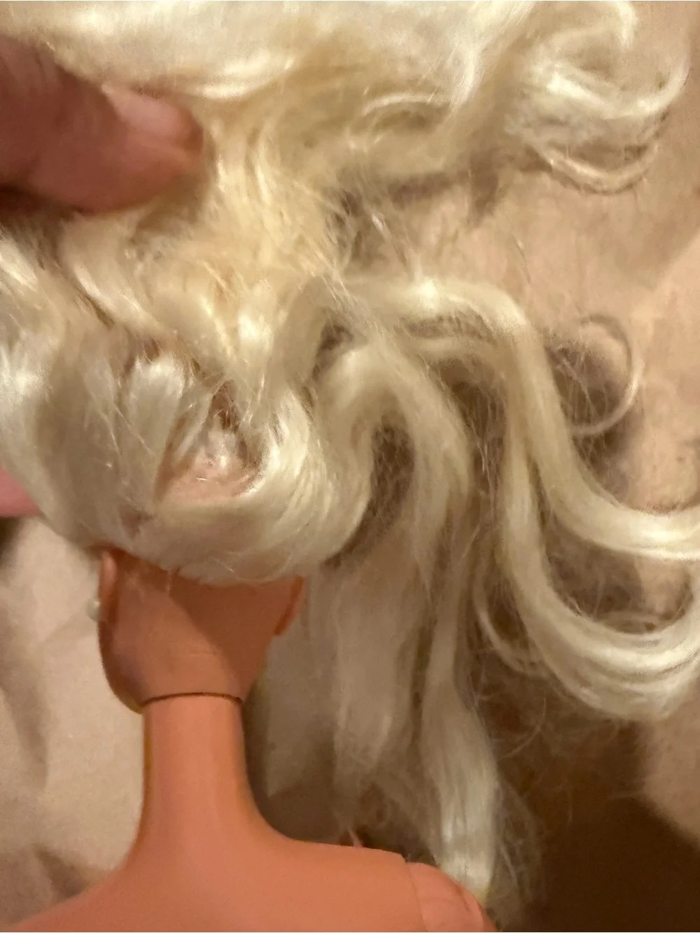 Mattel Blonde Hair Bath & Hair Play Doll in Peach Tone